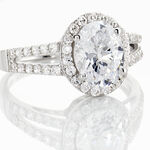 Bague Arjun Or Blanc Oxyde De Zirconium - Bagues solitaires Femme | Histoire d&rsquo;Or