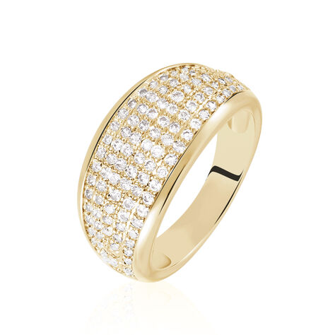 Bague Edenne Plaqué Or Jaune Oxyde De Zirconium - Bagues avec pierre Femme | Histoire d’Or
