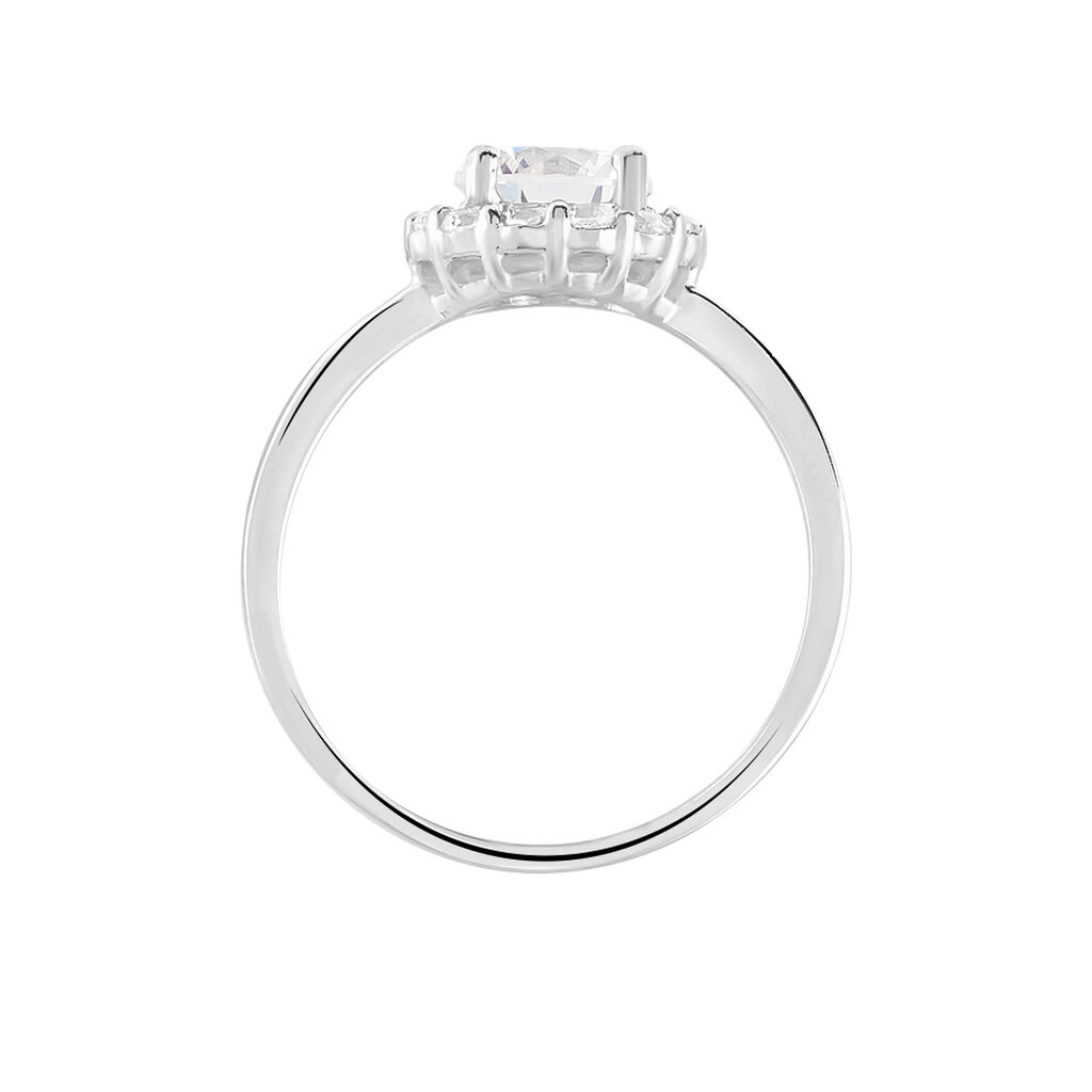 Bague Eternite Argent Blanc Oxyde De Zirconium - Bagues solitaires Femme | Histoire d’Or