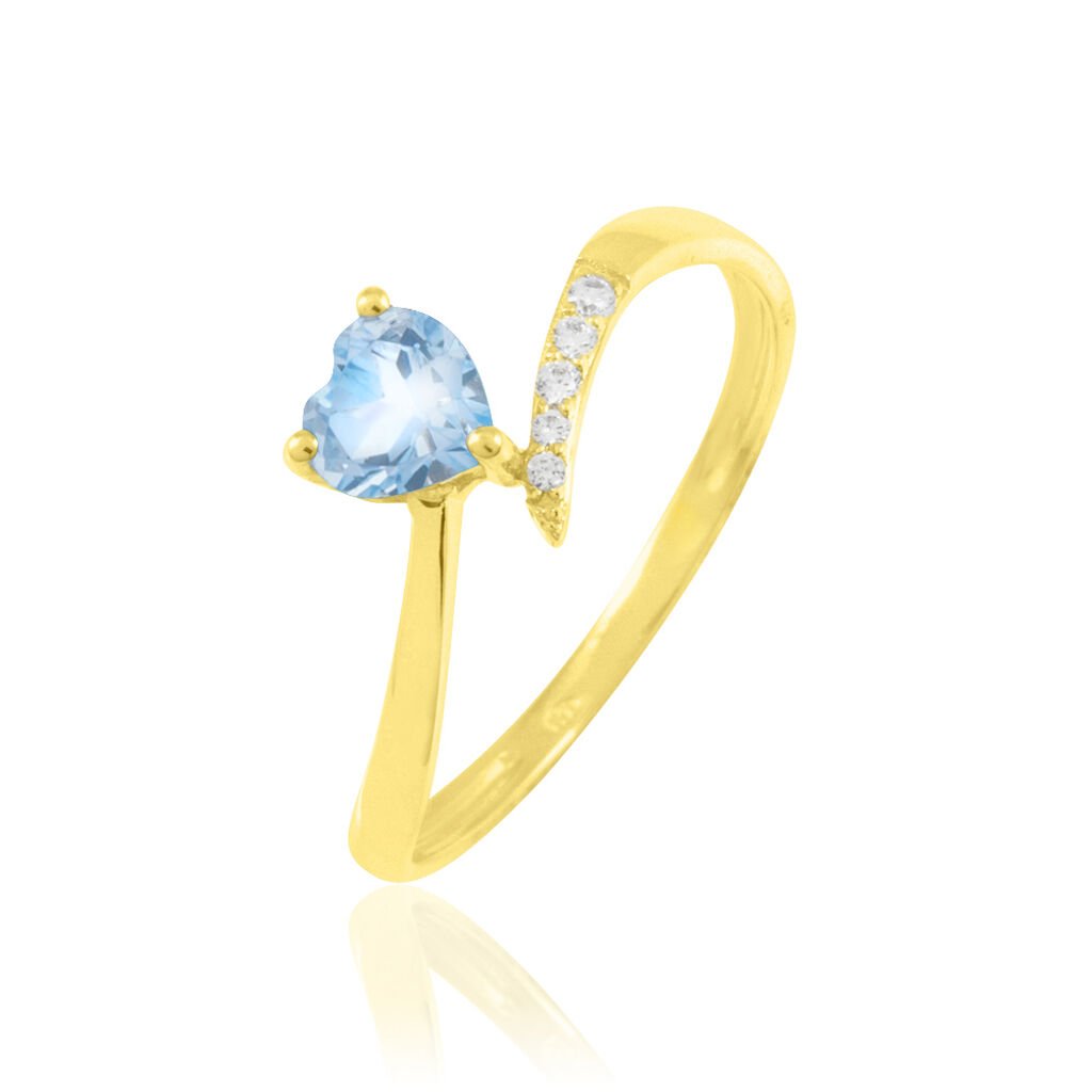 Bague Eva Or Jaune Topaze Et Diamant - Bagues solitaires Femme | Histoire d’Or