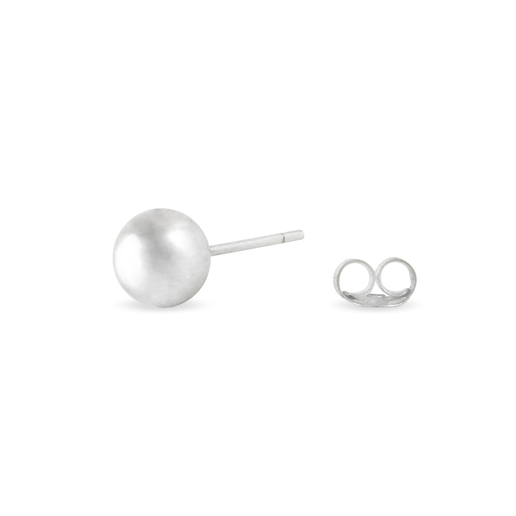 Boucles D'oreilles Puces Virgie Argent Blanc - Boucles d'oreilles fantaisie Femme | Histoire d&rsquo;Or