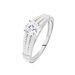Bague Solitaire Maelline Argent Blanc Oxyde De Zirconium