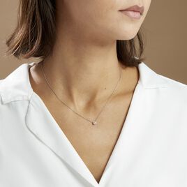 Collier Solitaire Victoria Platine Blanc Diamant - Colliers Femme | Histoire d’Or