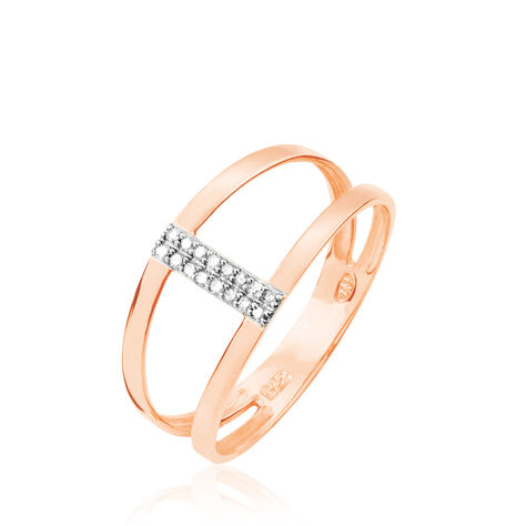 Bague Deborah Or Rose Diamant - Bagues avec pierre Femme | Histoire d’Or