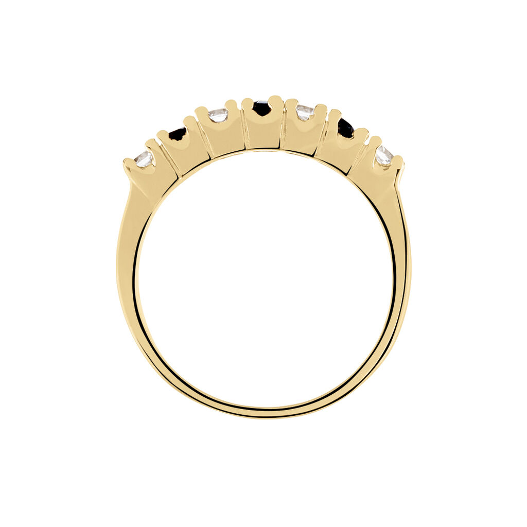 Bague Isee Plaqu&eacute; Or Oxydes De Zirconium - Bagues avec pierre Femme | Histoire d&rsquo;Or