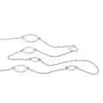 Collier Sautoir Paquito Argent Blanc - Sautoirs Femme | Histoire d&rsquo;Or