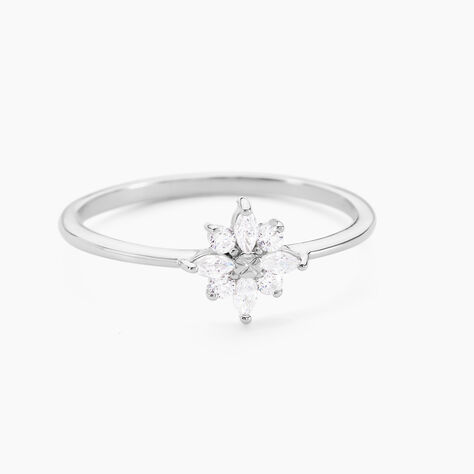 Bague Eclat Argent Blanc Oxyde De Zirconium - Bagues avec pierre Femme | Histoire d&rsquo;Or