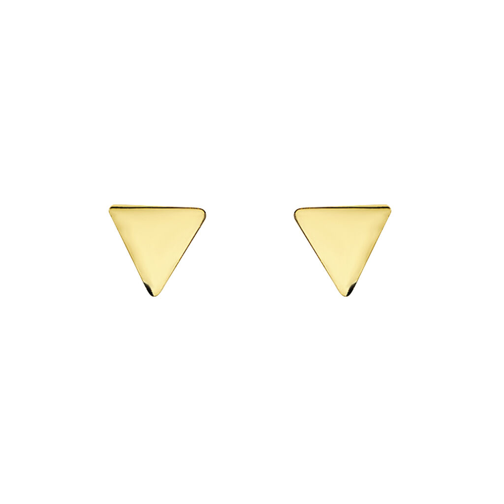 Boucles D’oreilles Puces Anne-berengere Triangle Or Jaune