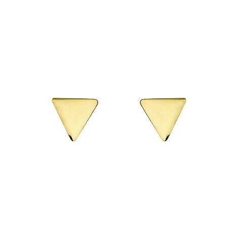 Boucles D'oreilles Puces Anne-berengere Triangle Or Jaune - Clous d'oreilles Femme | Histoire d’Or