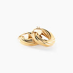 Cr&eacute;oles Thiago Or Jaune - Boucles d'oreilles cr&eacute;oles Femme | Histoire d&rsquo;Or