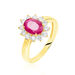 Bague Or Jaune Rubis Diamants - Bagues solitaires Femme | Histoire d’Or