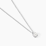 Collier Solitaire Argent Lylwenn - F&ecirc;te des m&egrave;res Femme | Histoire d&rsquo;Or