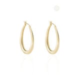 Cr&eacute;oles Olivia Ovale Plaqu&eacute; Or Jaune - Boucles d'oreilles cr&eacute;oles Femme | Histoire d&rsquo;Or