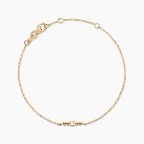 Bracelet Aura Plaqu&eacute; Or Jaune Oxyde De Zirconium - Bracelets Femme | Histoire d&rsquo;Or