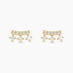 Boucles D'oreilles Puces Narelle Or Jaune Oxyde De Zirconium - Clous d'oreilles Femme | Histoire d&rsquo;Or
