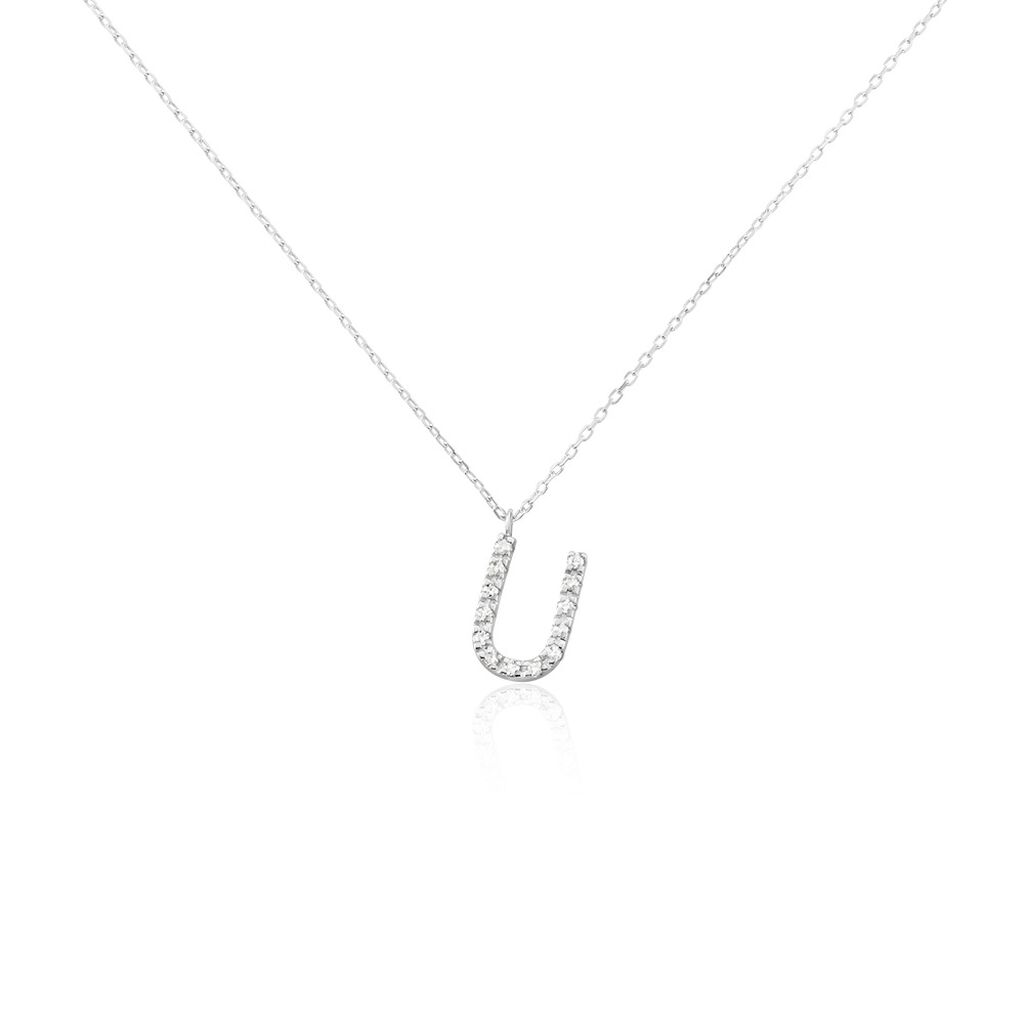 Collier Oran Or Blanc Diamant