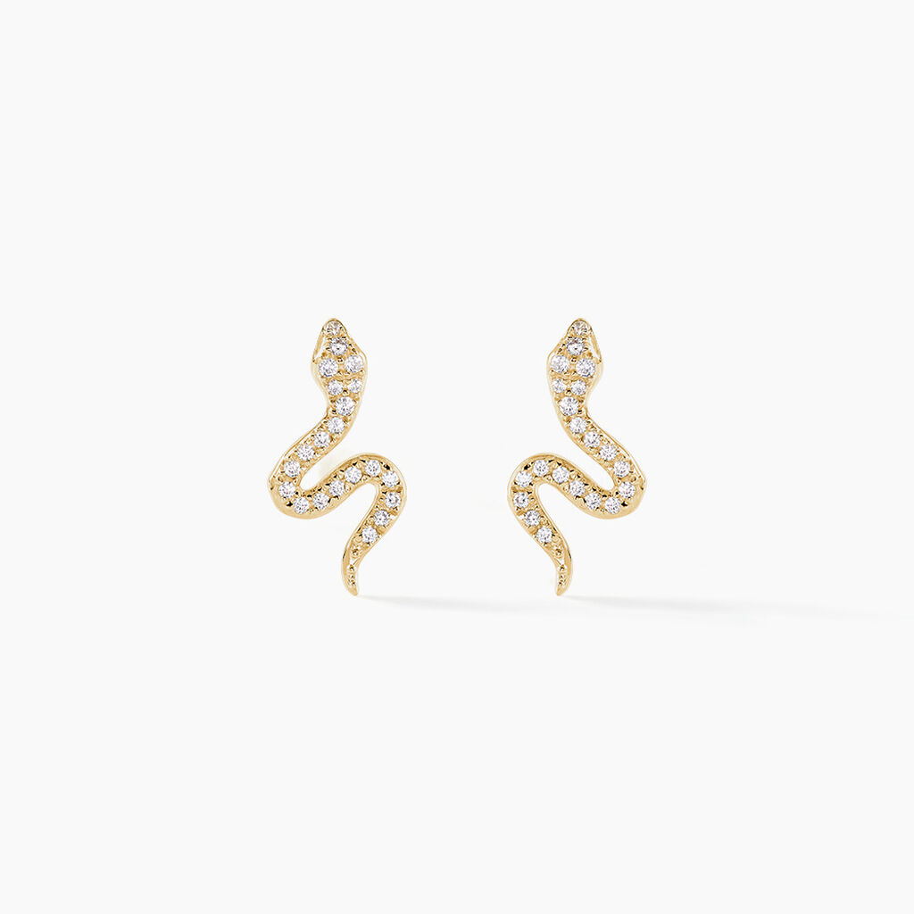 Boucles D'oreilles Pendantes Dorilis Or Jaune Oxyde De Zirconium - Boucles d'oreilles pendantes Femme | Histoire d&rsquo;Or