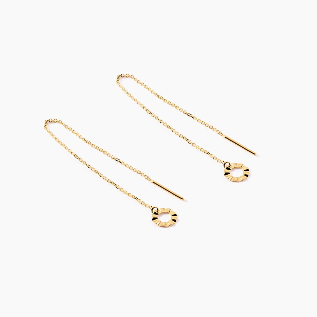 Boucles D'oreilles Pendantes Eclats Solaires Or Jaune - Boucles d'oreilles pendantes Femme | Histoire d&rsquo;Or