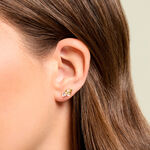 Bijoux D'Oreilles Alexine Argent Dor&eacute; A L'Or 750/1000 Oxyde De Zirconium - Ear cuffs Femme | Histoire d&rsquo;Or