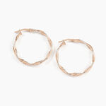 Cr&eacute;oles Argent Rose Alieno - Boucles d'oreilles cr&eacute;oles Femme | Histoire d&rsquo;Or