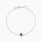 Bracelet Juliettina Or Blanc Rubis Et Diamant - Bracelets Femme | Histoire d&rsquo;Or