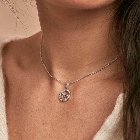 Collier Ayeline Argent Blanc Oxyde De Zirconium - Ras de cou Femme | Histoire d’Or