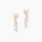 Boucles D'Oreilles Pendantes Waouh Plaqu&eacute; Or Jaune Oxyde De Zirconium - Boucles d'oreilles pendantes Femme | Histoire d&rsquo;Or
