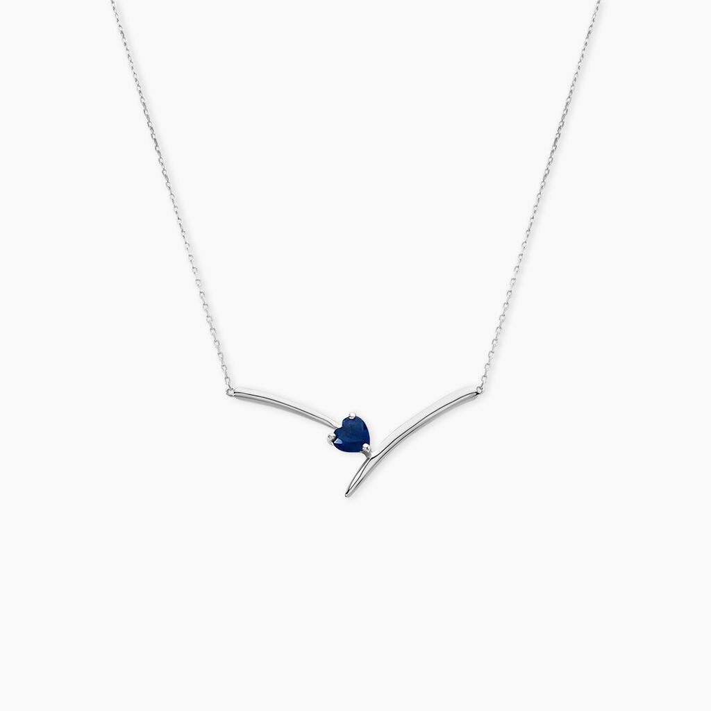 Collier Renaldine Or Blanc Saphir - F&ecirc;te des m&egrave;res Femme | Histoire d&rsquo;Or