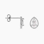 Boucles D'oreilles Puces Cyra Argent Blanc Oxyde De Zirconium - Boucles d'oreilles fantaisie Femme | Histoire d&rsquo;Or