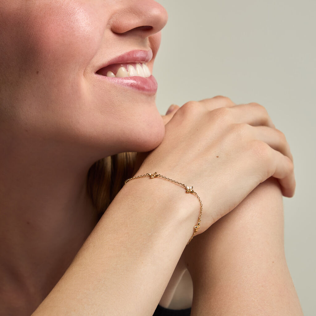 Bracelet Monika Argent Dor&eacute; A L'Or 750/1000 - Bijoux sans pierre Femme | Histoire d&rsquo;Or