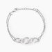Bracelet Link Argent Blanc Céramique Et Oxyde De Zirconium - Bracelets Femme | Histoire d’Or
