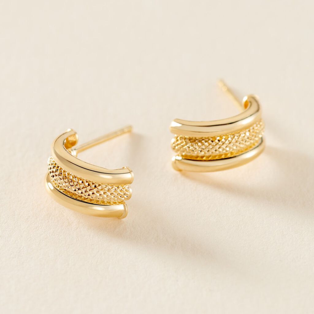 Cr&eacute;oles Savania Or Jaune - Boucles d'oreilles cr&eacute;oles Femme | Histoire d&rsquo;Or