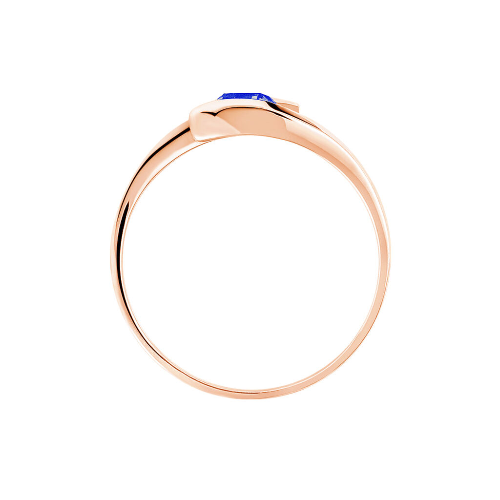 Bague Tiphaine Or Rose Saphir - Bagues solitaires Femme | Histoire d’Or