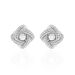Boucles D'oreilles Puces Anasthase Argent Blanc Oxyde De Zirconium