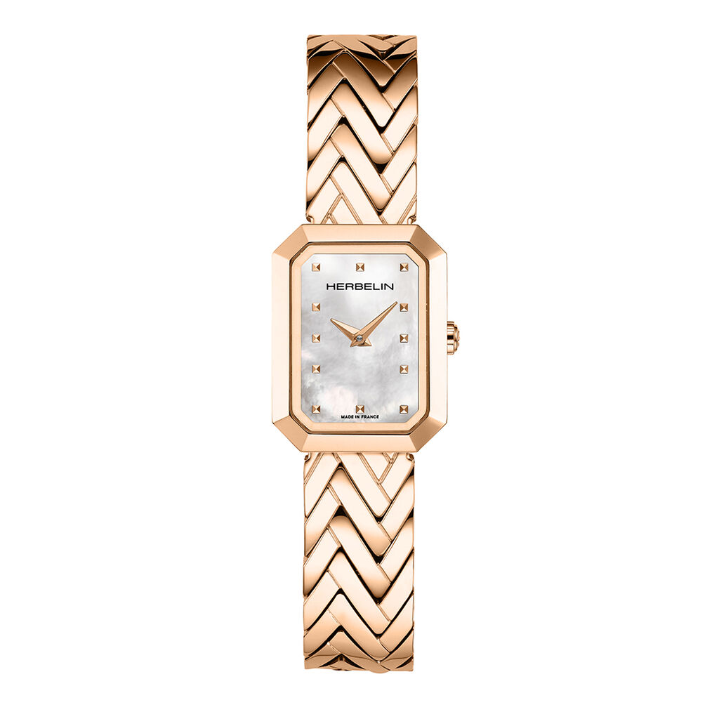 Montre Herbelin Octog&ocirc;ne Nacre Blanche - Montres Femme | Histoire d&rsquo;Or