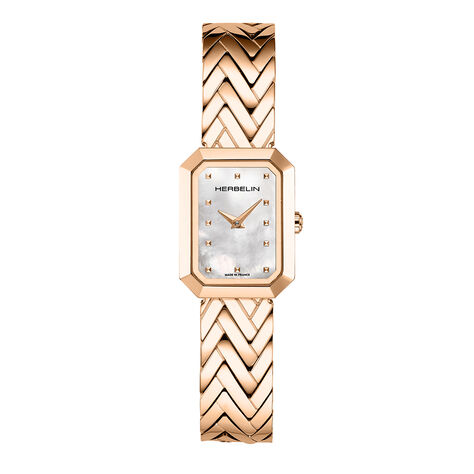Montre Herbelin Octog&ocirc;ne Nacre Blanche - Montres Femme | Histoire d&rsquo;Or