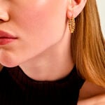 Cr&eacute;oles Ambra Acier Jaune - Boucles d'oreilles cr&eacute;oles Femme | Histoire d&rsquo;Or