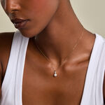 Collier Bragi Argent Dor&eacute; A L'Or 750/1000 Oxyde De Zirconium Perle De Culture - Colliers Femme | Histoire d&rsquo;Or