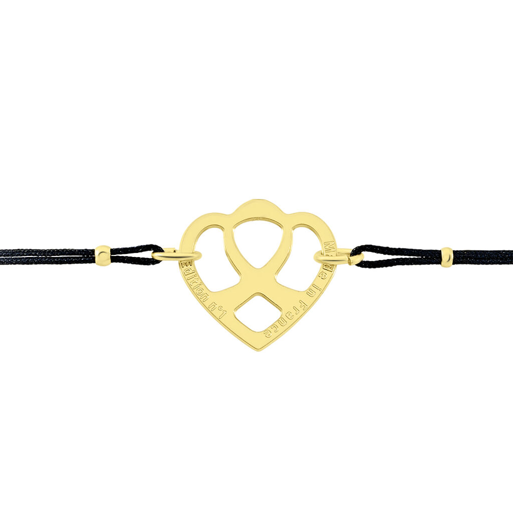 Bracelet Solidaire Lutte Contre Le Cancer Laiton Doré - Bracelets Coeur Femme | Histoire d’Or