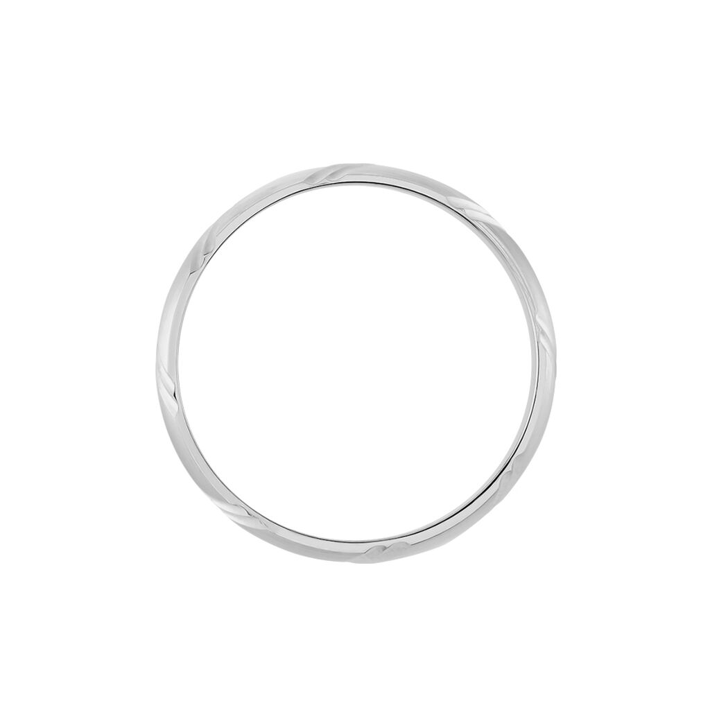 Alliance Marlon Demi Jonc Classique Or Blanc - Alliances Unisex | Histoire d&rsquo;Or