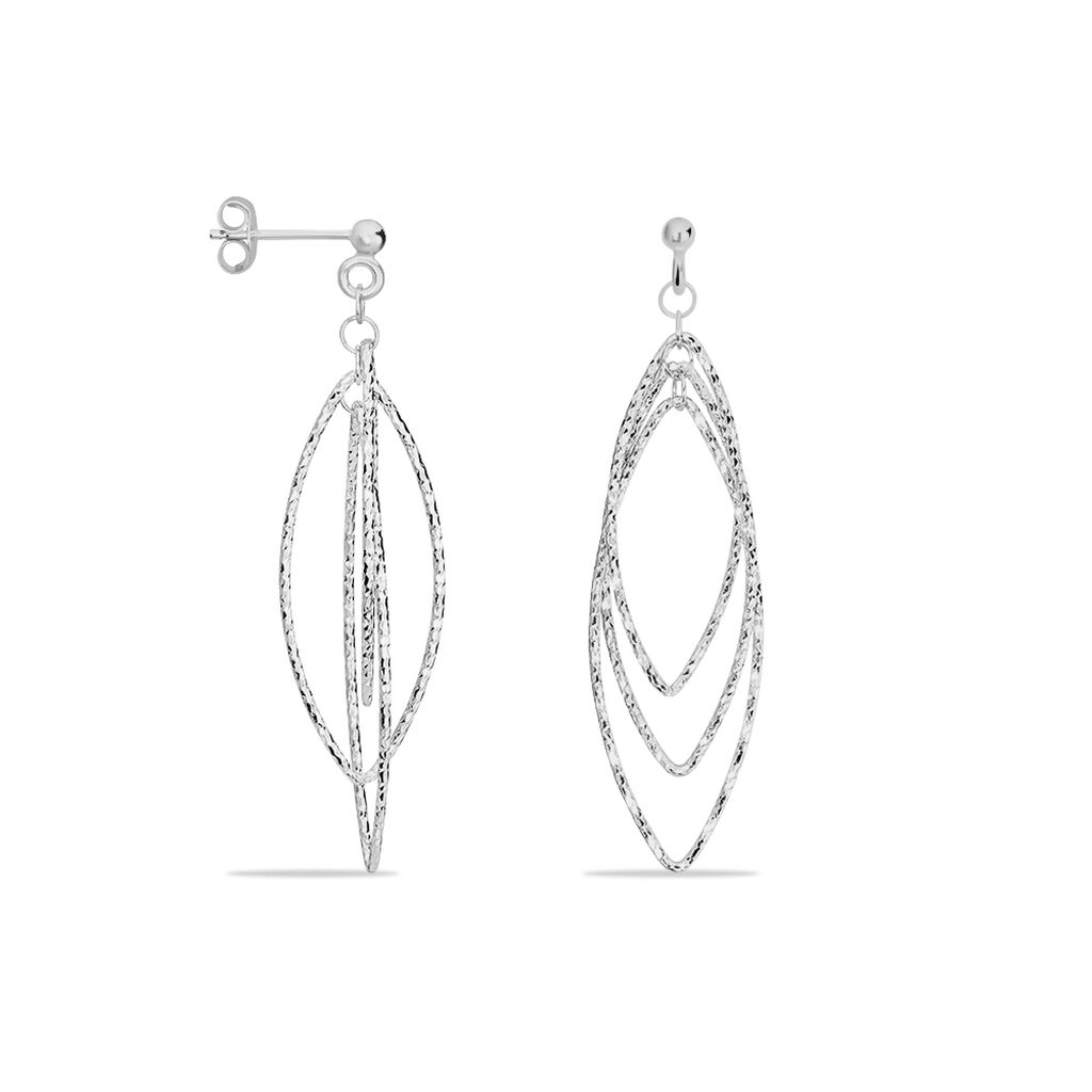 Boucles D'oreilles Pendantes Shiny Argent Blanc - Boucles d'oreilles fantaisie Femme | Histoire d’Or