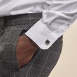 Boutons De Manchette Acier Bicolore Leucetios - Boutons de manchette Homme | Histoire d&rsquo;Or