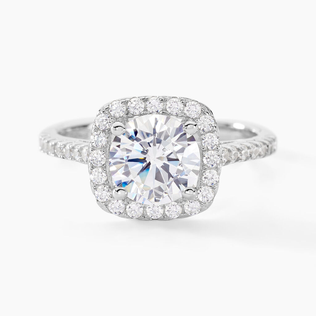 Bague Solitaire Soa Argent Blanc Oxyde De Zirconium - Bagues solitaires Femme | Histoire d&rsquo;Or