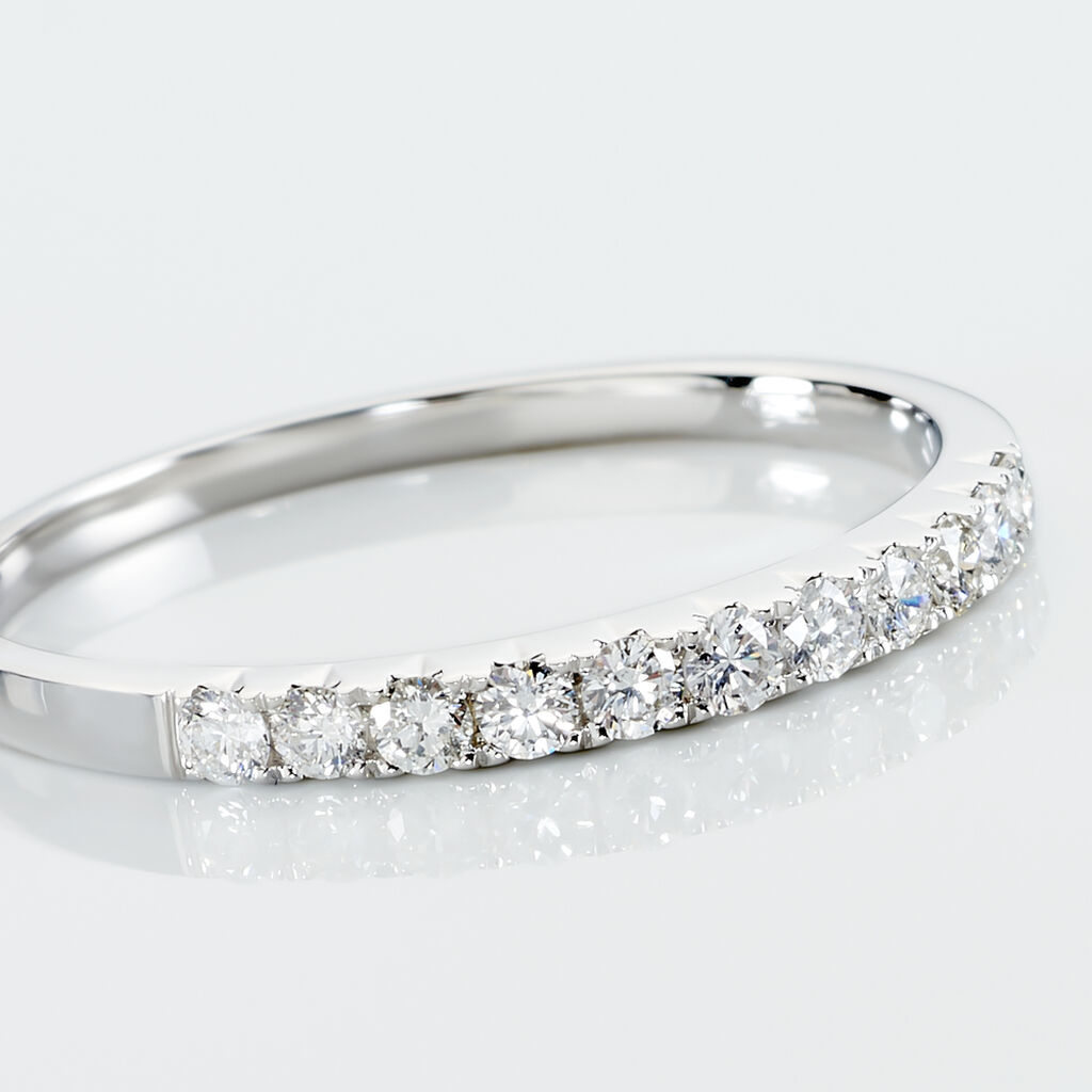 Alliance Pristina Or Blanc Diamant - Alliances Femme | Histoire d’Or