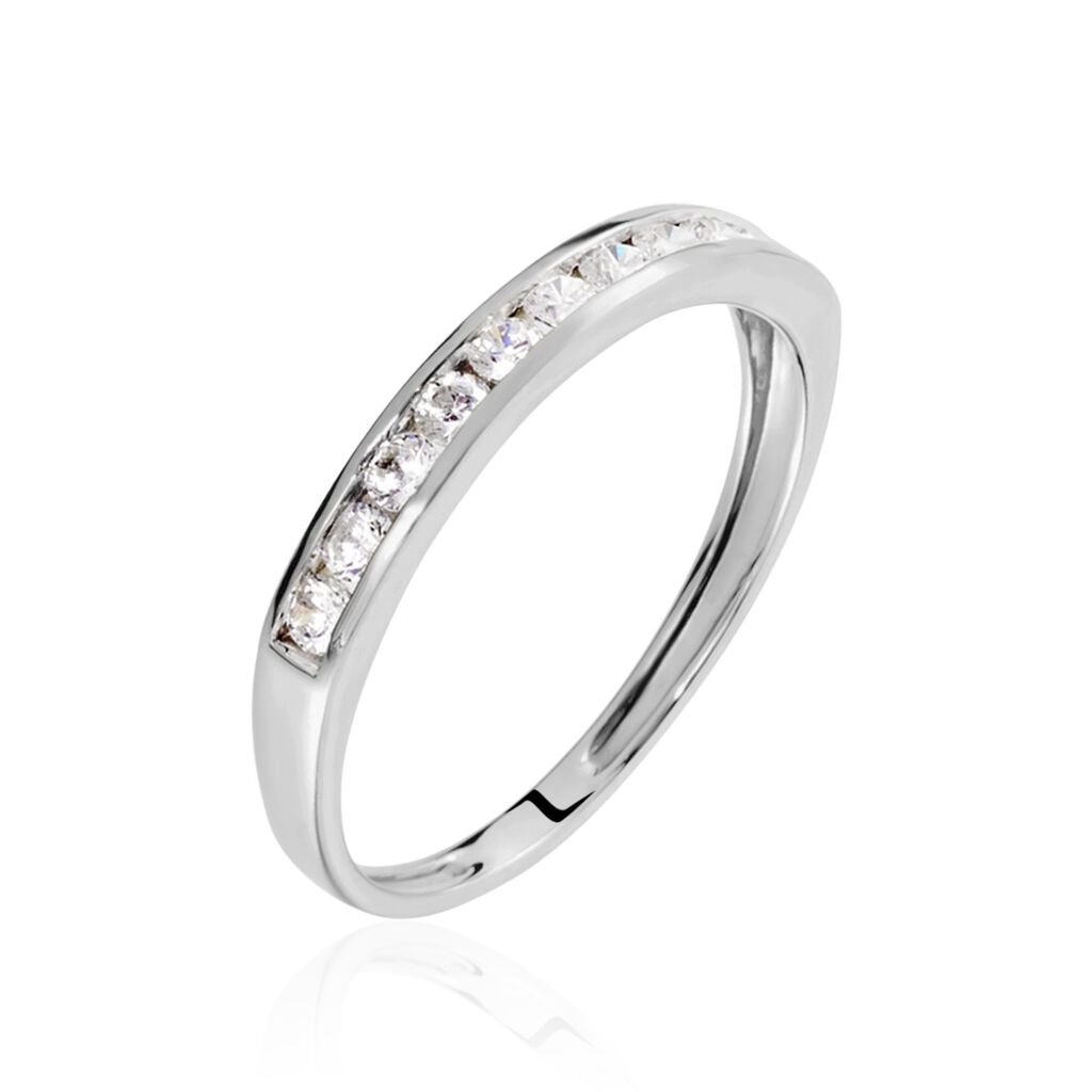 Demi Alliance Davila Or Blanc Oxyde - Alliances Femme | Histoire d’Or