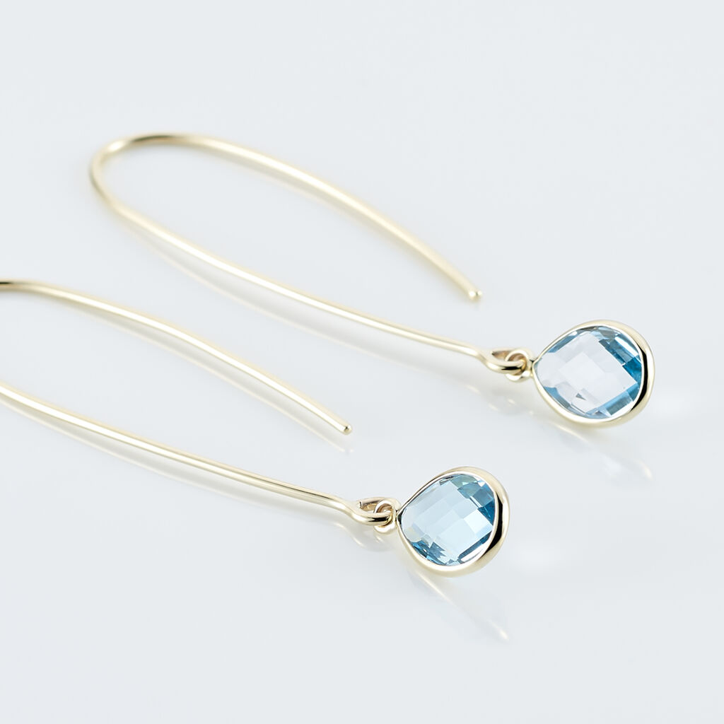 Cr&eacute;oles Phie Poire Or Jaune Topaze - Boucles d'oreilles cr&eacute;oles Femme | Histoire d&rsquo;Or