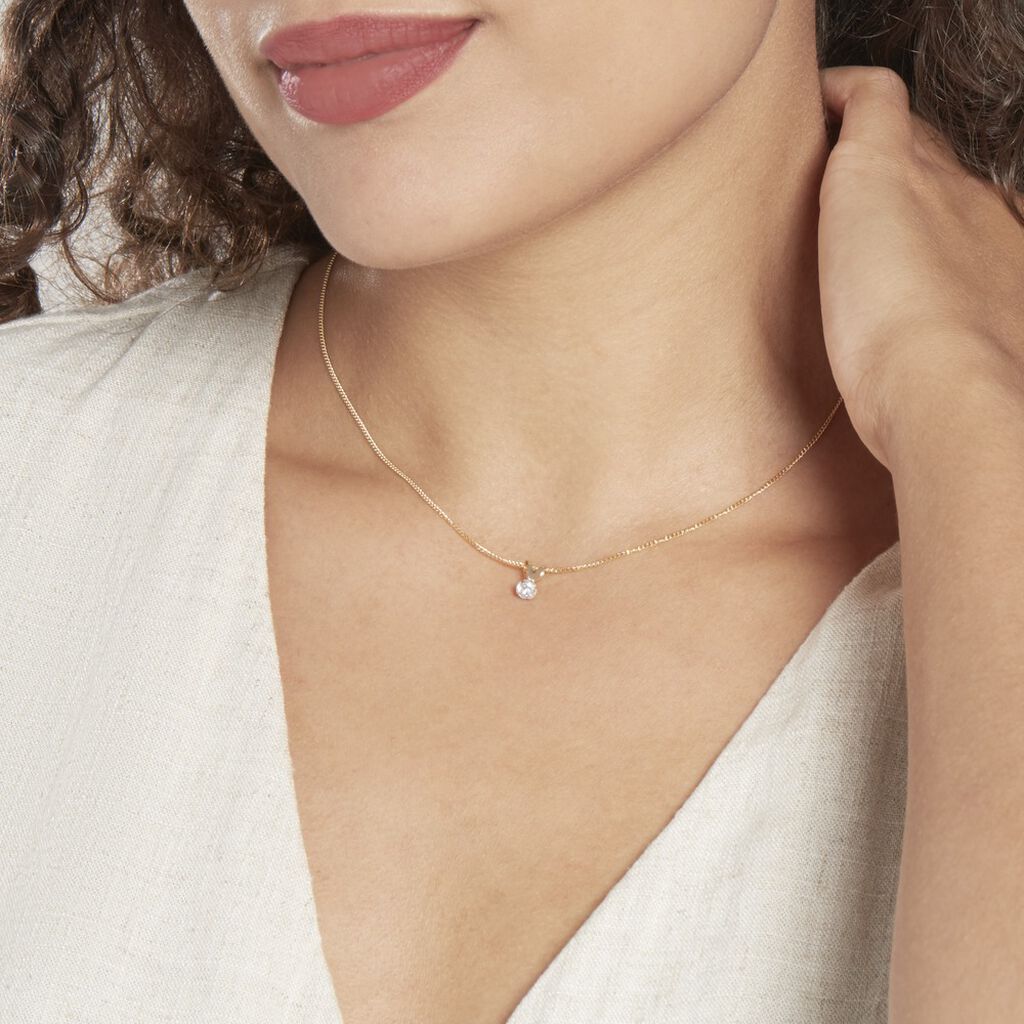 Pendentif Mabila Or Jaune Oxyde De Zirconium - Pendentifs Femme | Histoire d’Or