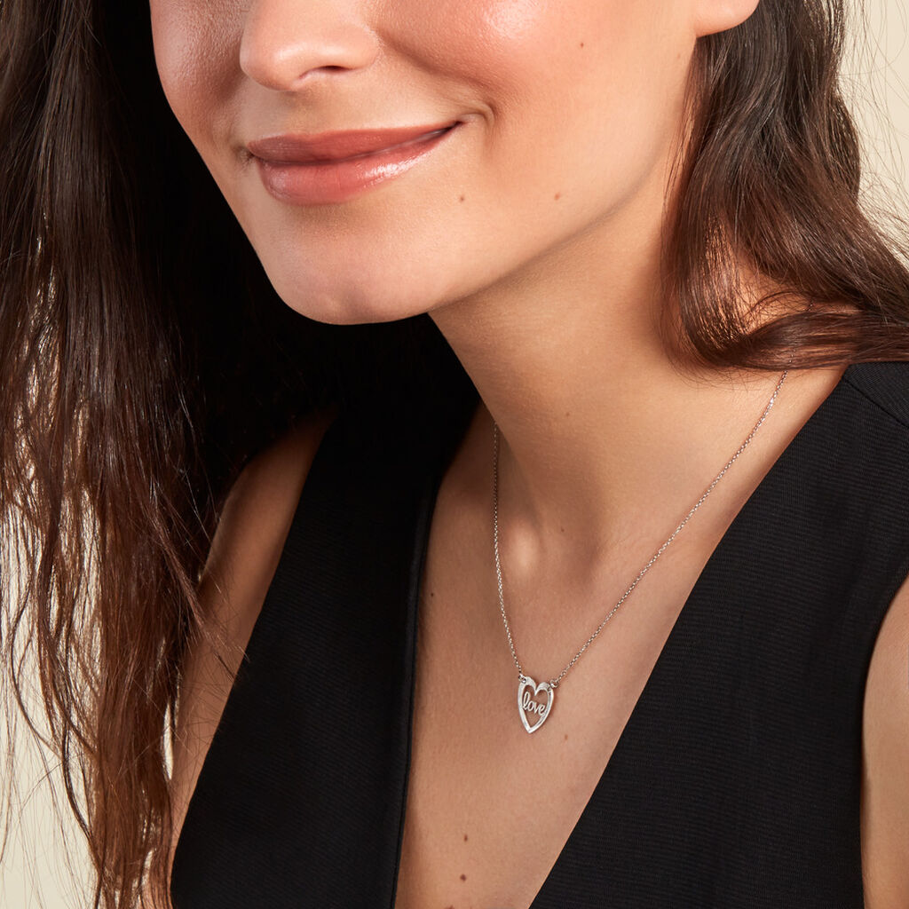 Collier Lovia Argent Blanc - Colliers fantaisie Femme | Histoire d’Or