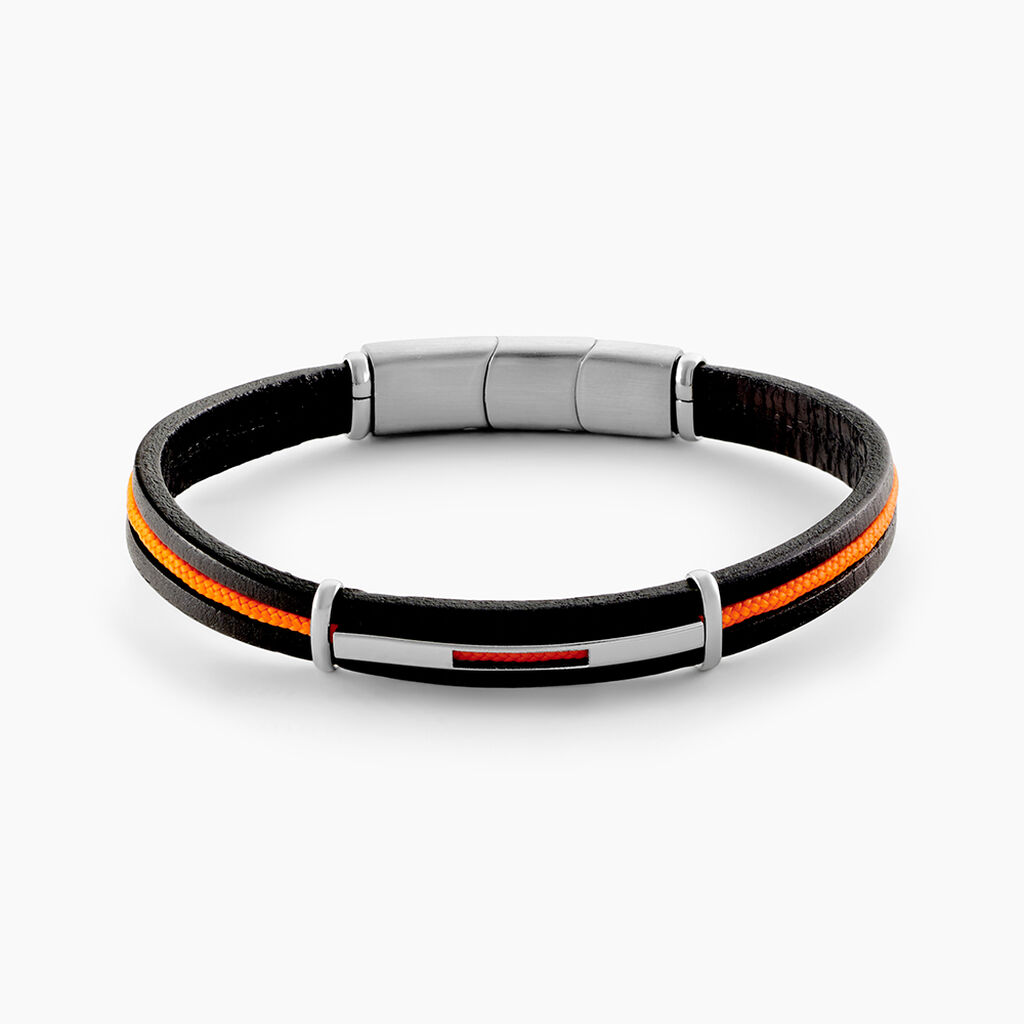 Bracelet Jourdan Damayanti Cuir Noir - Bracelets Cuir Homme | Histoire d&rsquo;Or