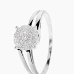 Bague Or Blanc Rosalane Diamants - Bagues avec pierre Femme | Histoire d&rsquo;Or